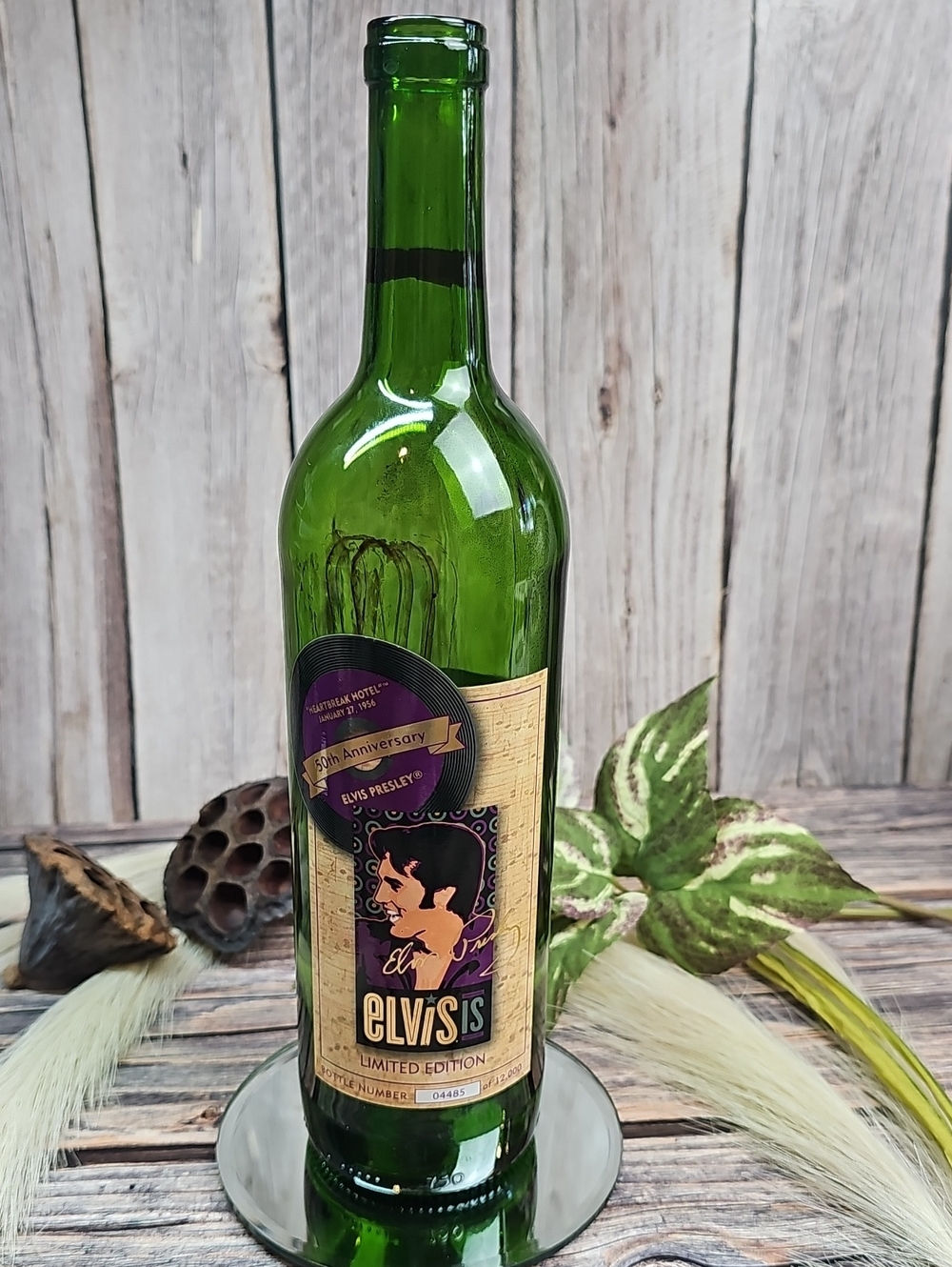 VINTAGE 2003 GRACELAND CELLARS ELVIS 50TH ANNIVERSARY LIMITED EDITION EMPTY WINE